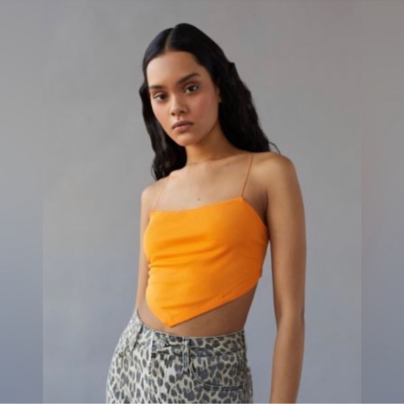 Urban Outfitters Hanky Hem Cami in Orange - Picture 1 of 3